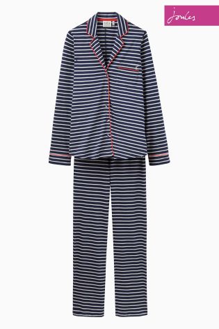 Joules French Navy Stripe Astrid Jersey Pyjama Set